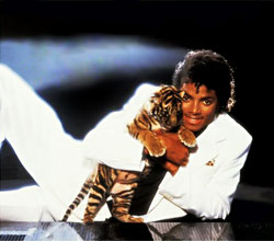 Michael Jackson with baby tiger