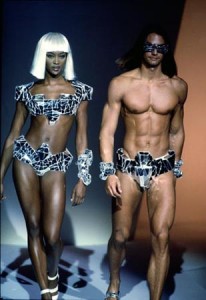 Modelled by Naomi Campbell and Marcus Schenkenberg.