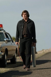 Anton Chigurh borrows a police cruiser